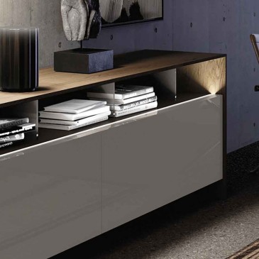 Mobilgam Horizon Athea sideboard with two drawers and visible compartment