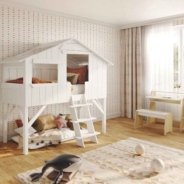 Beliche Infantil Casinha Prime Casa na Árvore com Colchões