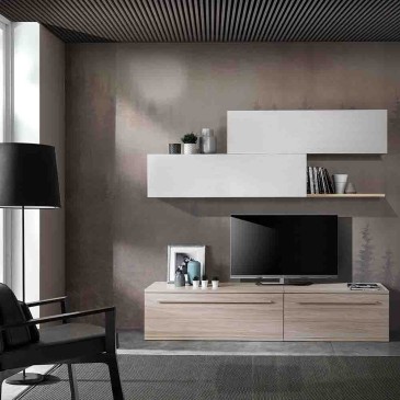 Einfache Wohnwand von MCS Mobili mit TV-Ständer