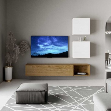 Itamoby Isoka A 115 móvel de parede de três elementos para sala de estar