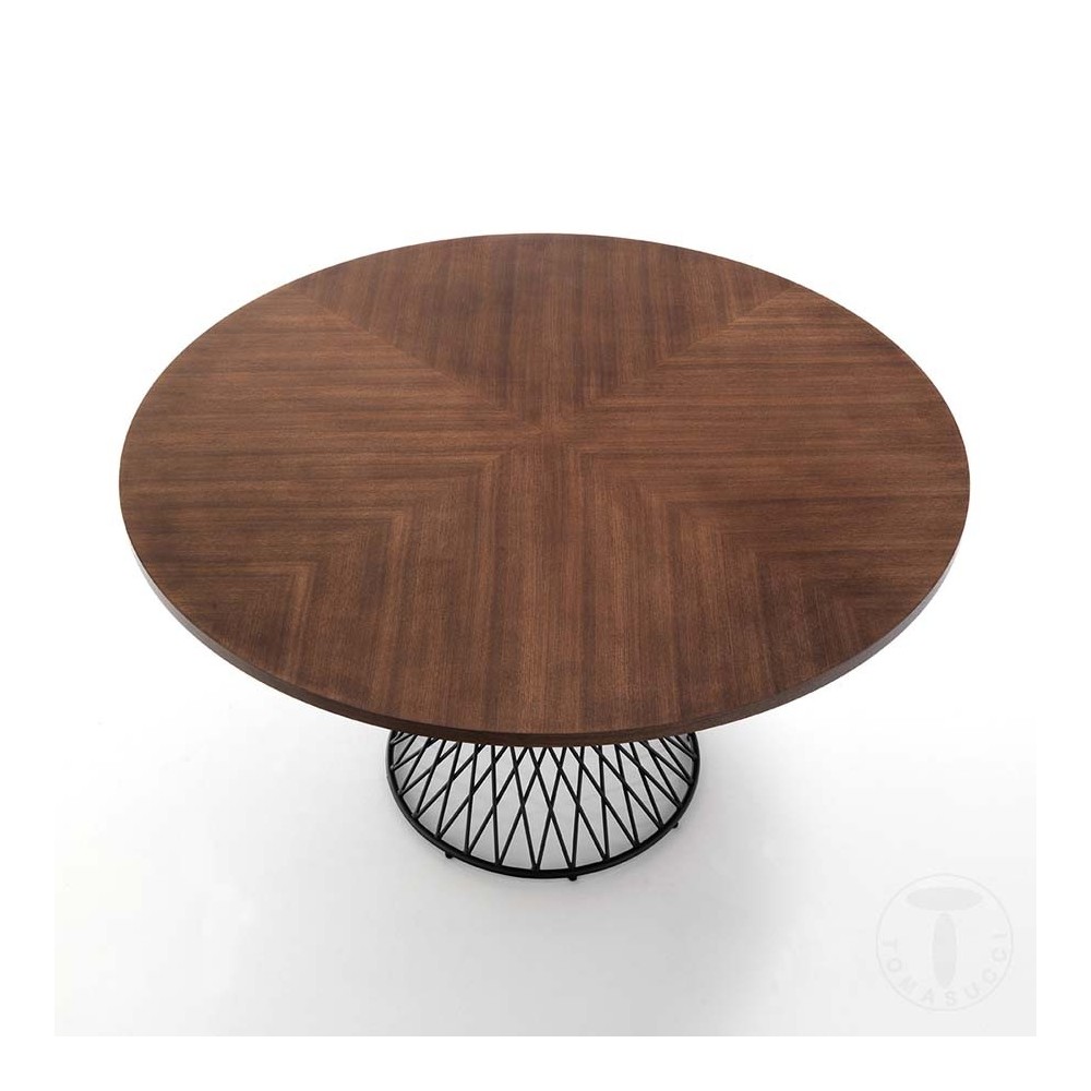 Tomasucci Clew ronde tafel met houten blad | kasa-store