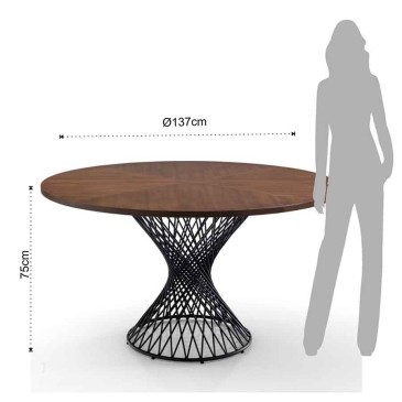 Tomasucci Clew ronde tafel met houten blad | kasa-store