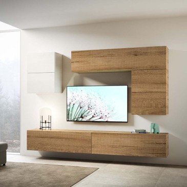 Itamoby Isoka a13 mur équipé idéal pour meubler votre salon | Kasa-Store