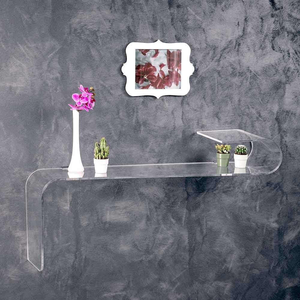 Vesta Float transparent wall console in plexiglass | kasa-store