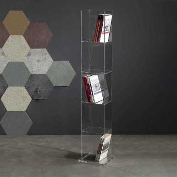 Vesta Book Tower plexiglas gulv reol | kasa-store