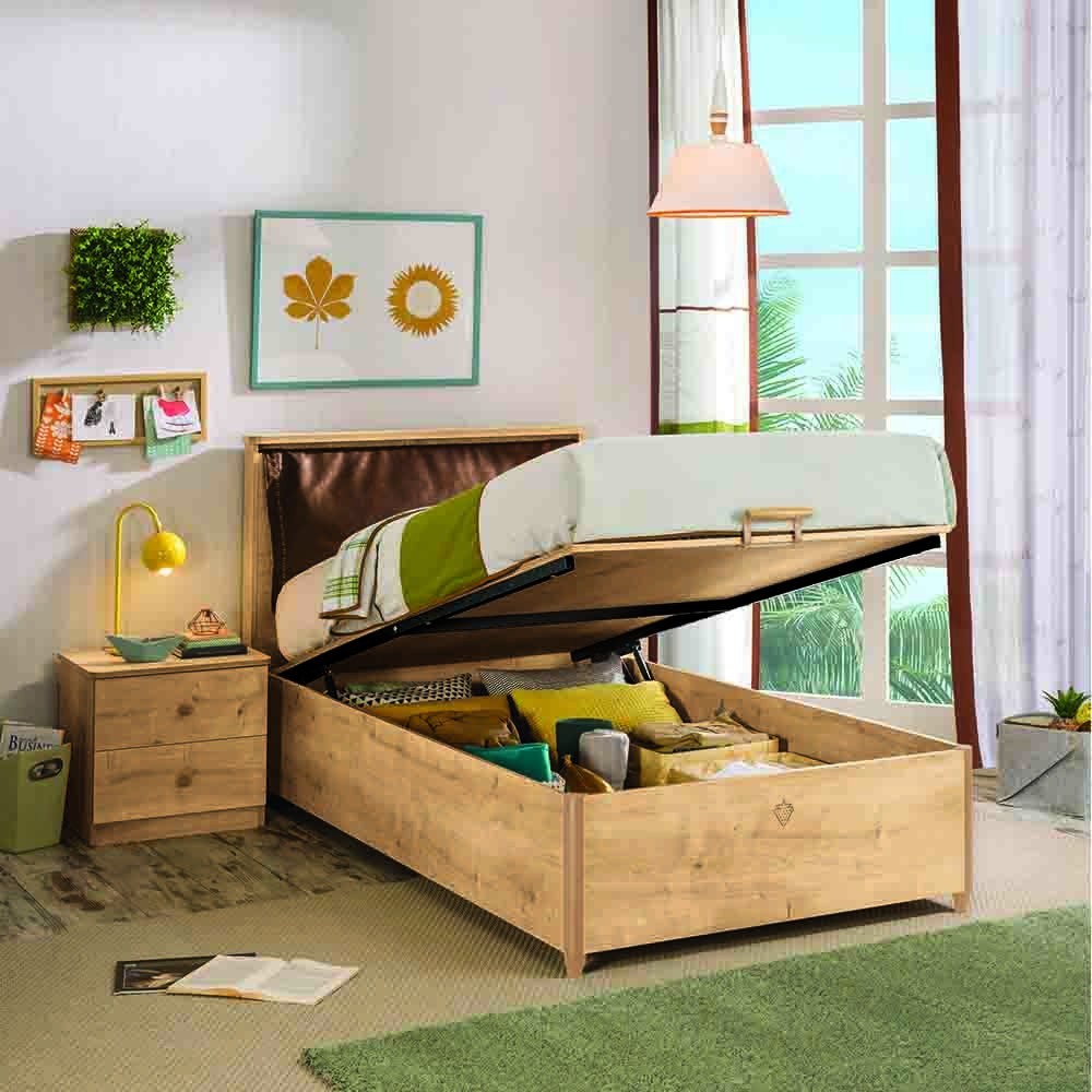 Single bed Moka collection with container | kasa-store