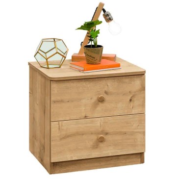 Moka collection bedside table with two drawers | kasa-store