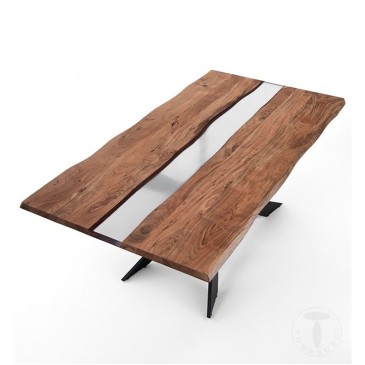 Tomasucci resin and wood table Anubi | kasa-store