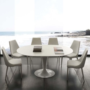 La Seggiola Island round extendable table | kasa-store