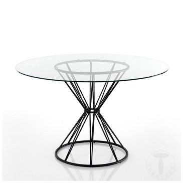 Tomasucci Bellamy στρογγυλό γυάλινο τραπέζι