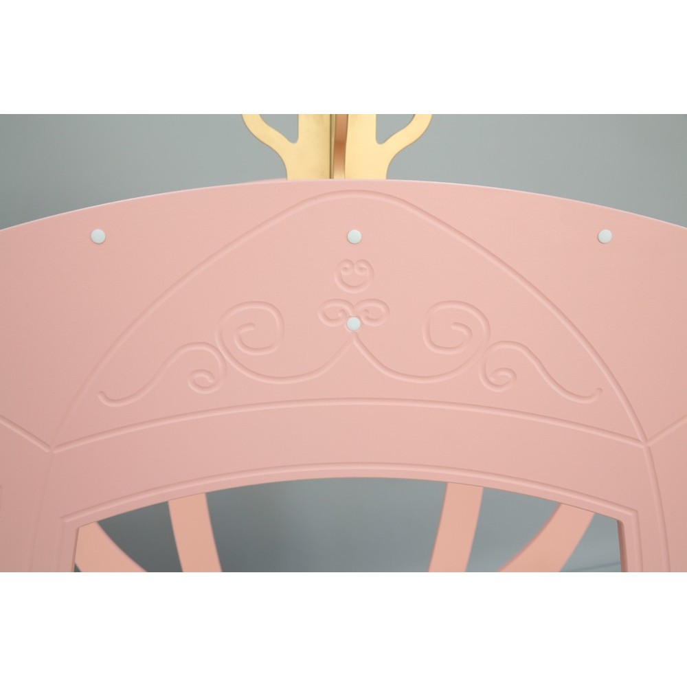 Carriage-shaped bed in mdf for girls with bed base and mattress mod PRINCESS CARRIAGE