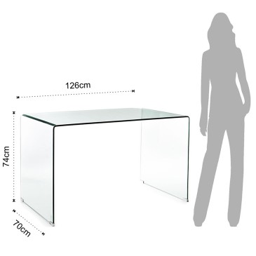 Tomausccin lasinen työpöytä kotitoimistoon | kasa-store