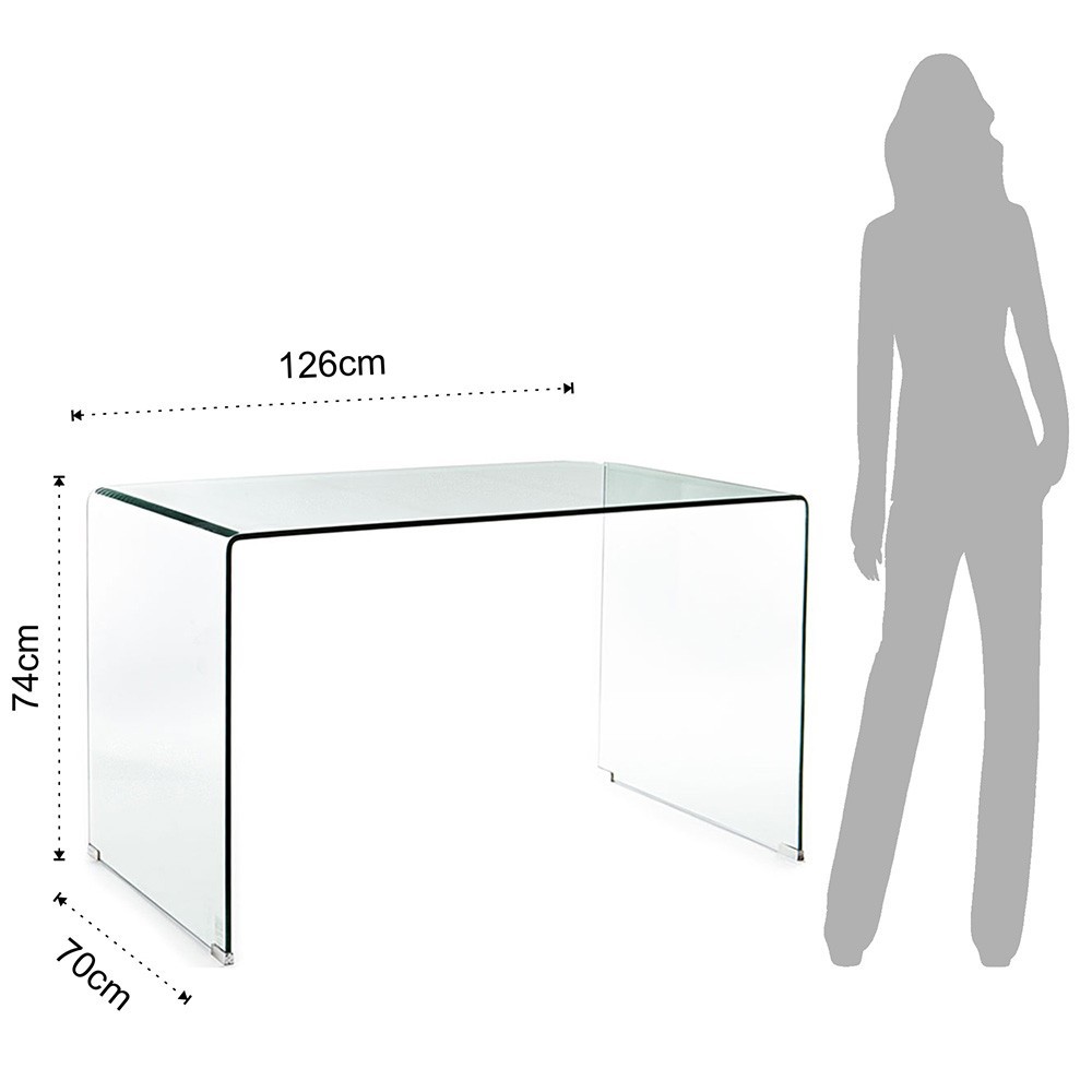 Mesa de vidro da Tomauscci adequada para home office | kasa-store