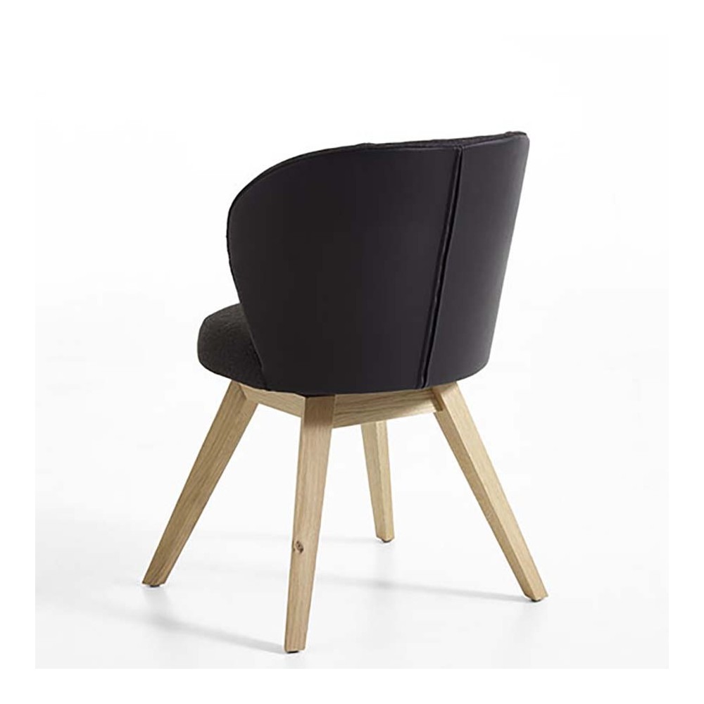 Hartmann Romy sedia in legno con rivestimento in pelle | kasa-store