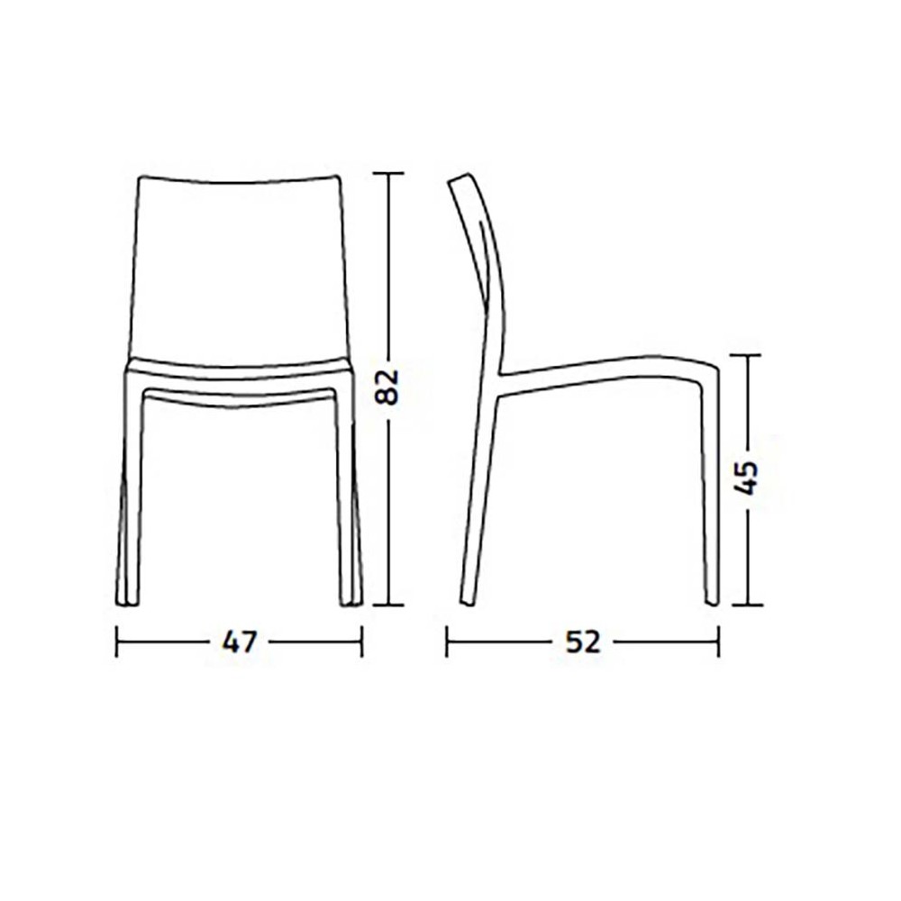 Lot de 4 chaises en polypropylène Colico Go | kasa-store