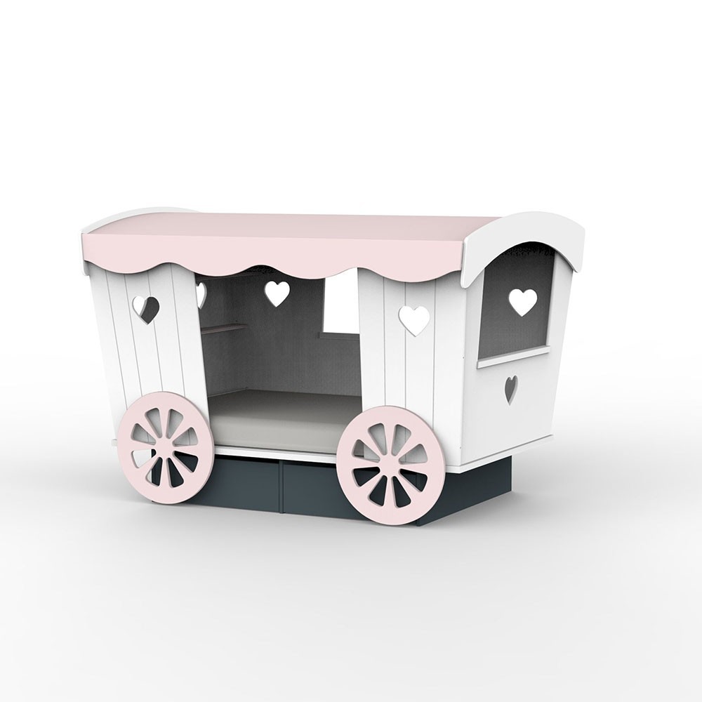 Carriage-shaped children's bed | kasa-store