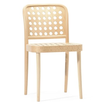Ton 822 sedia senza braccioli in legno naturale