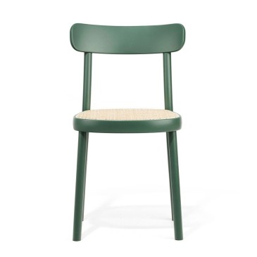Cadeira Ton La Zitta de madeira forrada com palha vienense | kasa-store
