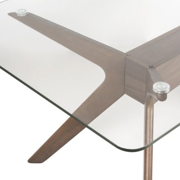 Τραπέζι Della με γυάλινη κορυφή της Somcasa | kasa-store