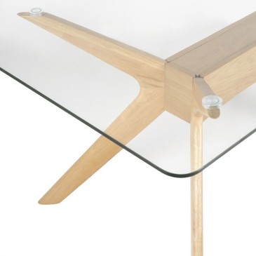 Τραπέζι Della με γυάλινη κορυφή της Somcasa | kasa-store