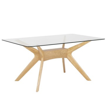 Della table with glass top by Somcasa | kasa-store