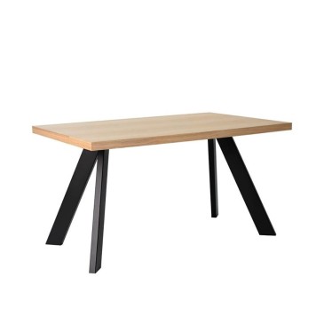Tavolo in legno Julia di Somcasa con gambe in metallo | kasa-store