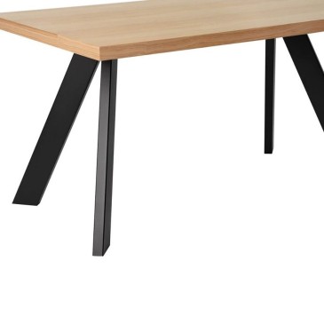 Ξύλινο τραπέζι Julia της Somcasa με μεταλλικά πόδια | kasa-store