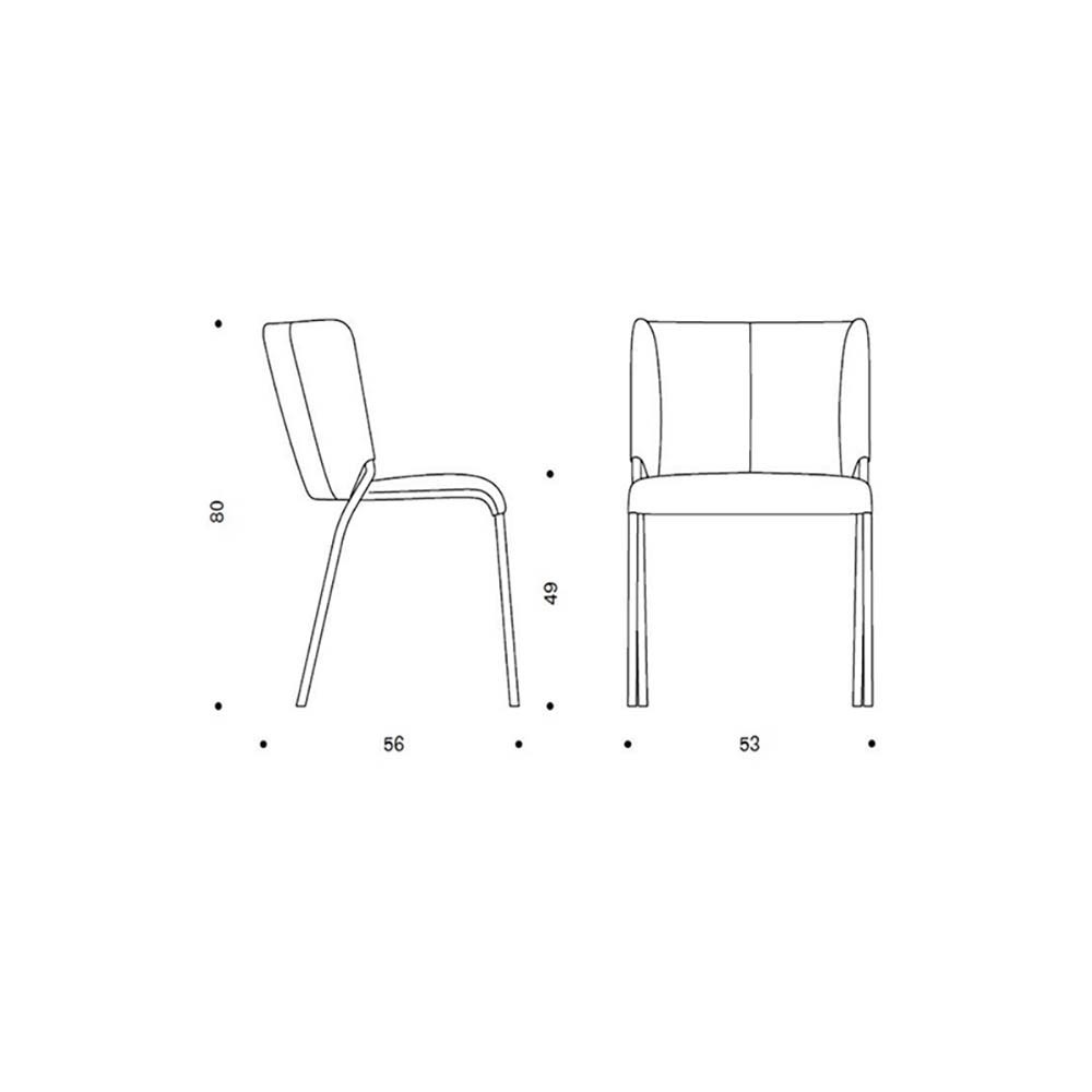 Tonelli Design Chaise en cuir She | kasa-store