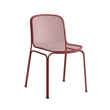 Colos Villa 1 και 2 σετ με 4 καρέκλες σε μεταλλικό σωλήνα και κέλυφος από μεταλλικό πλέγμα