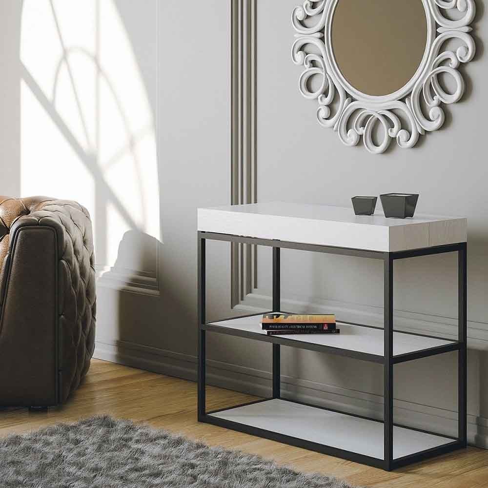 Plano console by Itamoby in white ash or natural oak.