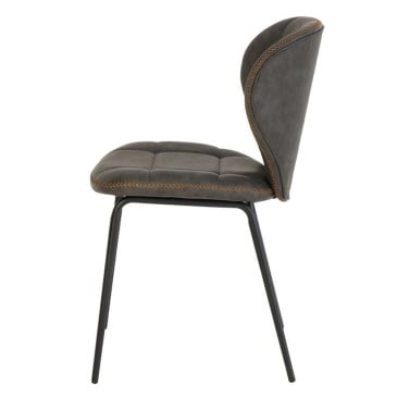 Sæt med 2 Dafne stole i imiteret læder fra Somcasa | Kasa-butik
