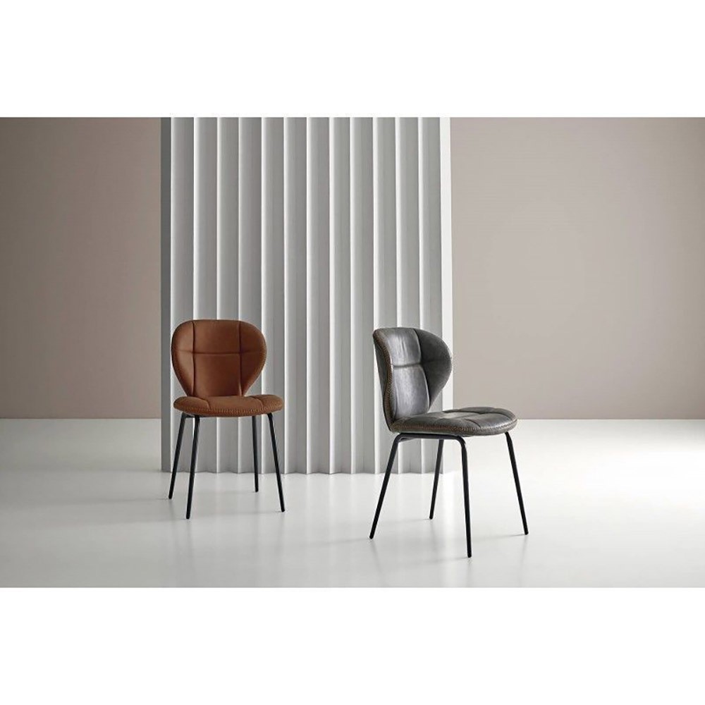 Conjunto de 2 cadeiras de pele sintética Dafne by Somcasa | Loja Kasa
