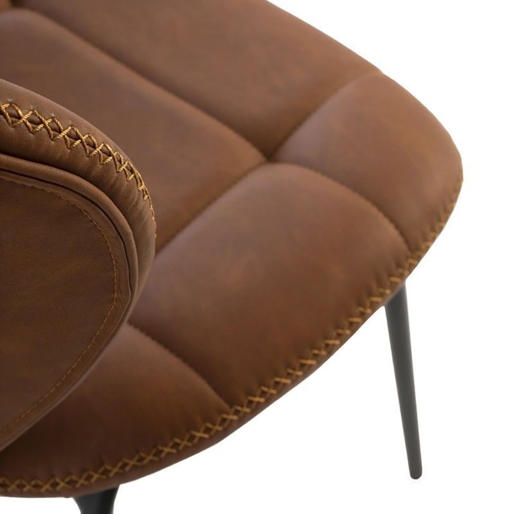 Σετ 2 καρέκλες από απομίμηση δέρματος Dafne από την Somcasa | Κασά-κατάστημα