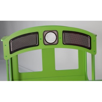 Green or red train bed for boys and girls