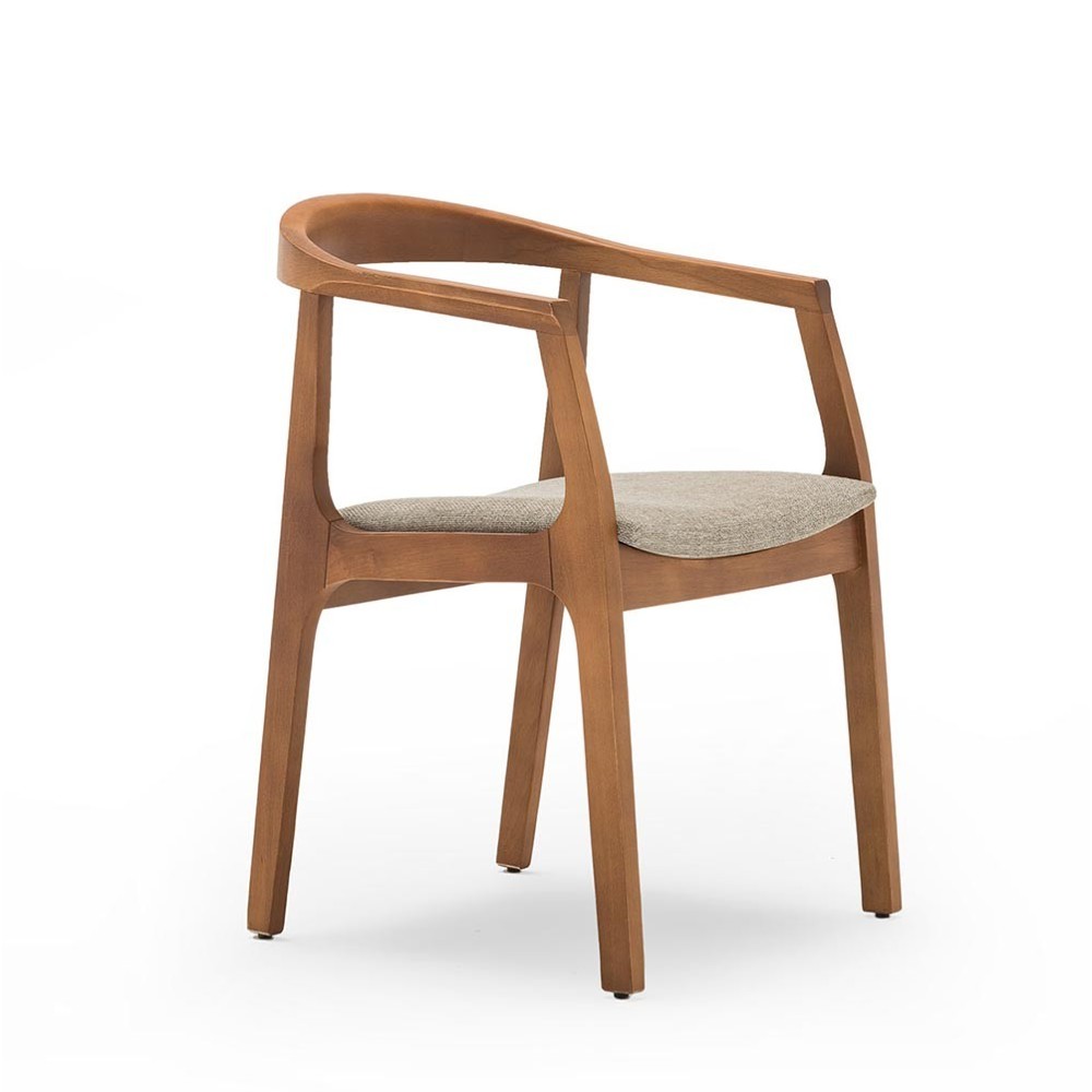 Korkealuokkainen kaareva puinen tuoli | kasa-store