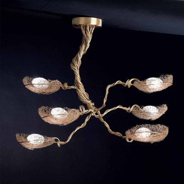 Icone Nido lampada a soffitto in rame disponibile in 3 dimensioni
