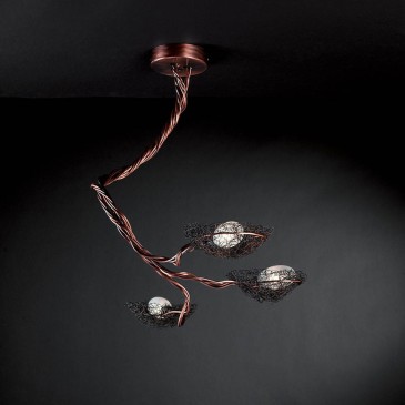 Icone Nido copper ceiling lamp available in 3 sizes