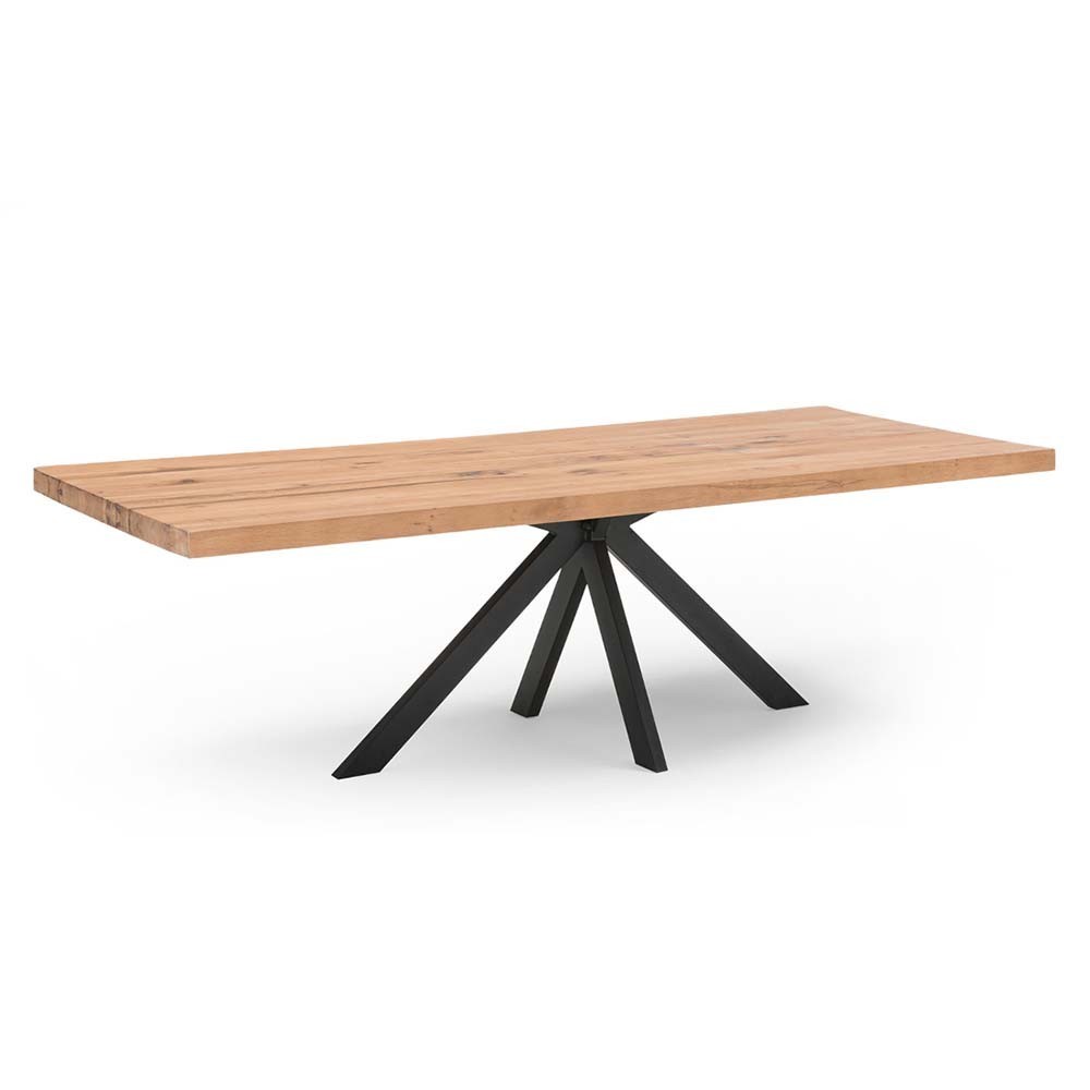 Træbord med jernben ideel til ophold | Kasa-butik