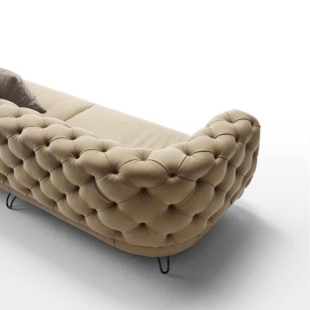 Rosini Divani Wimbledon sofa betrukket med læder i forskellige størrelser