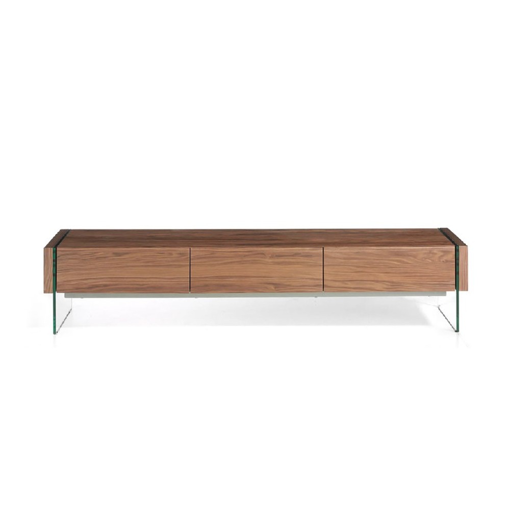 Angel Cerdà 3085 TV-meubel in hout en glas | kasa-store