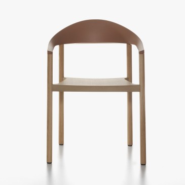 Plank Monza conjunto de 2 sillas de madera con reposabrazos | kasa-store