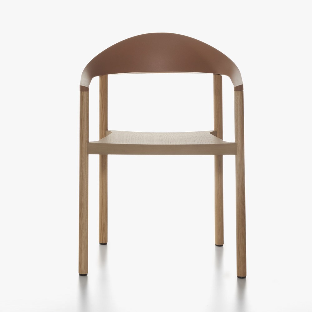 Conjunto Plank Monza de 2 cadeiras de madeira com braços | kasa-store