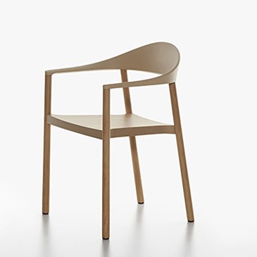 Σετ σανίδα Monza με 2 ξύλινες καρέκλες με υποβραχιόνια | kasa-store