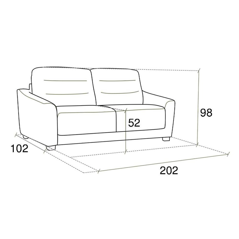 Essofà Emi two-seater sofa bed for small environments | kasa-store