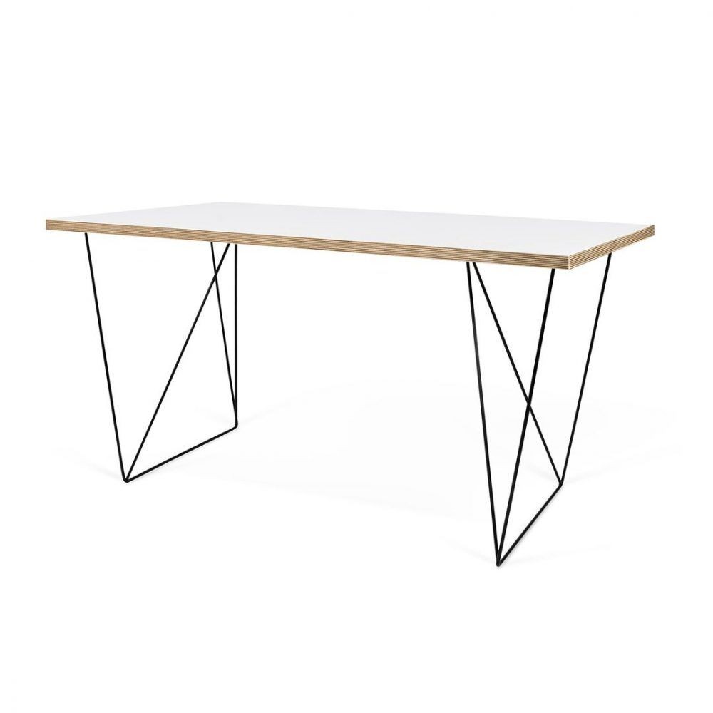 Temahome Flow scrivania gambe in metallo piano in legno | kasa-store