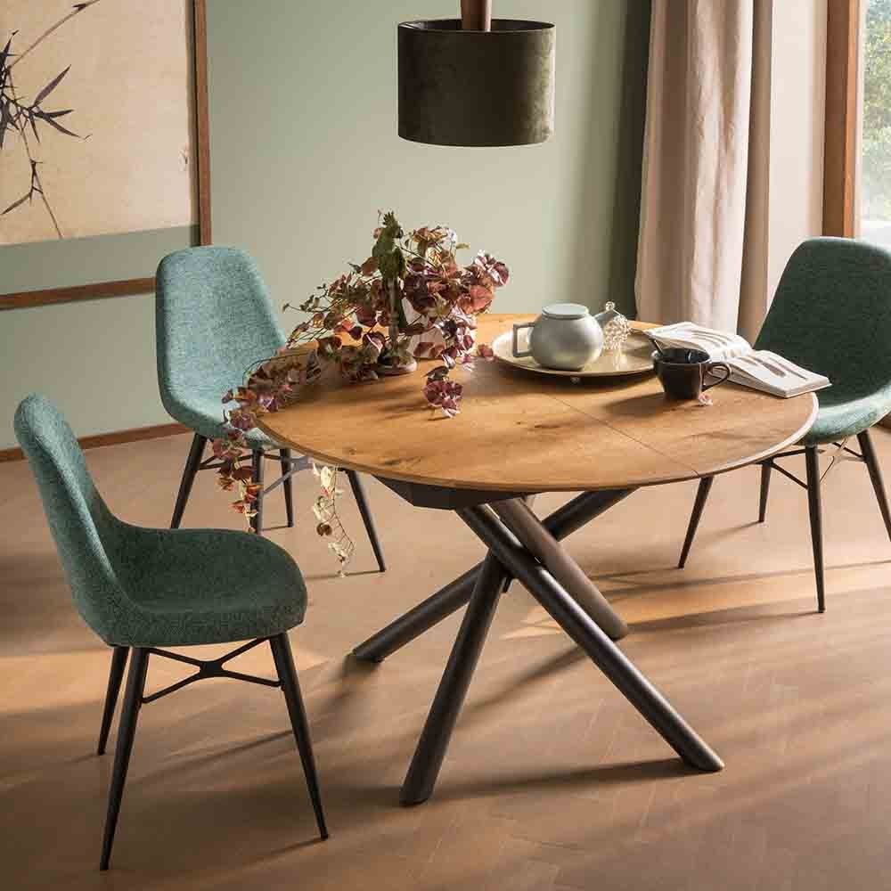 Cruz extendable round table in solid oak | Kasa-store