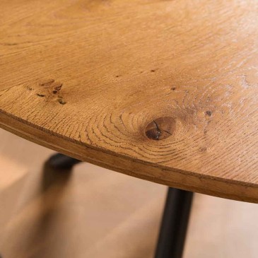 Cruz uitschuifbare ronde tafel in massief eikenhout | Kasa-winkel
