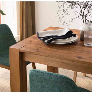 Iris extendable table in solid oak wood | Kasa-store