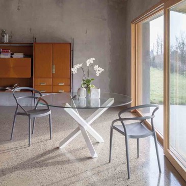 La Seggiola Lapis-Glastisch für Wohnzimmer oder Küche | kasa-store