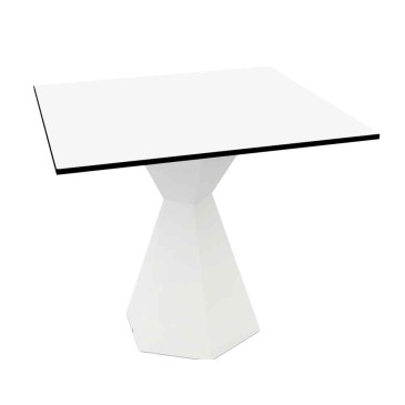 Vondom Vertex square table made of polyethylene designed by Karim Rashid